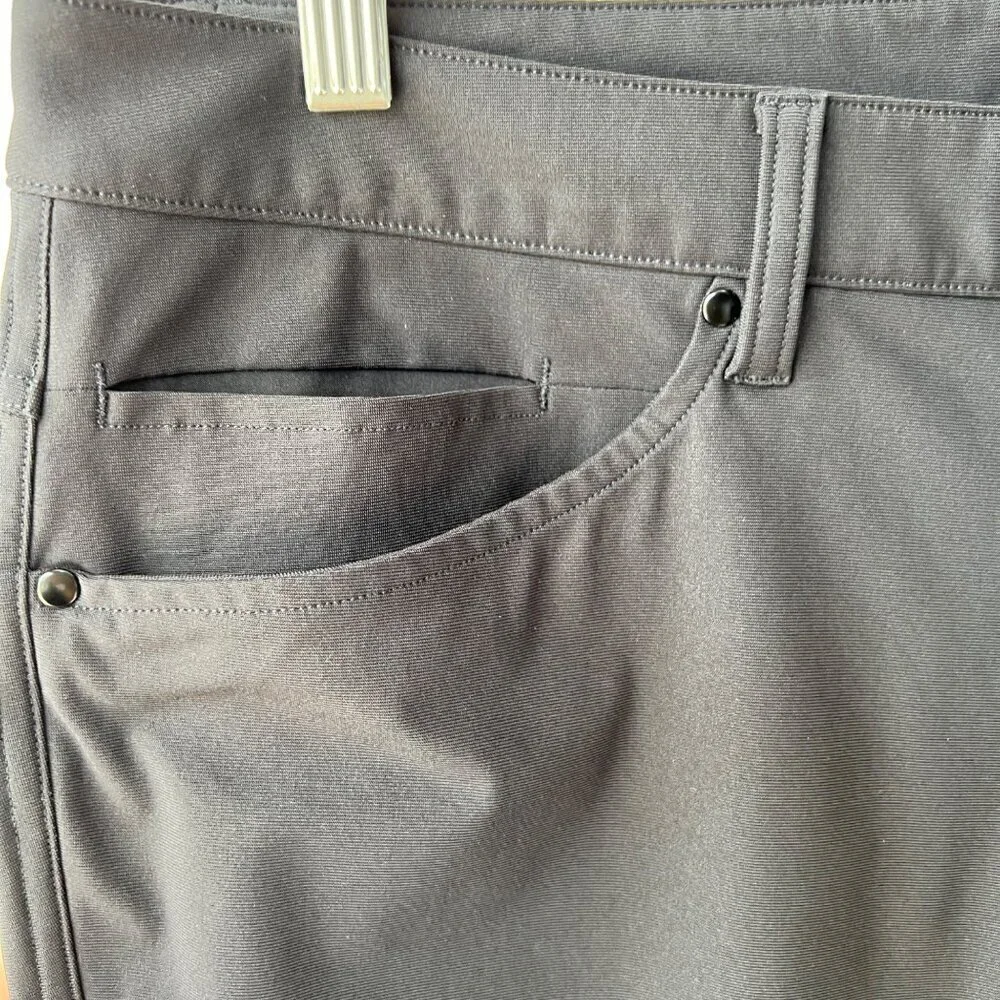 Lululemon Slim Warpstreme ABC pants(custom prints) , black, Size 33 B130